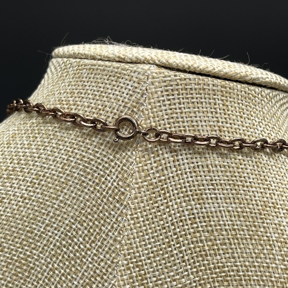 Vintage‎ Copper Necklace and Clip-on Earring Chain Metal Clusters - Picture 10 of 11
